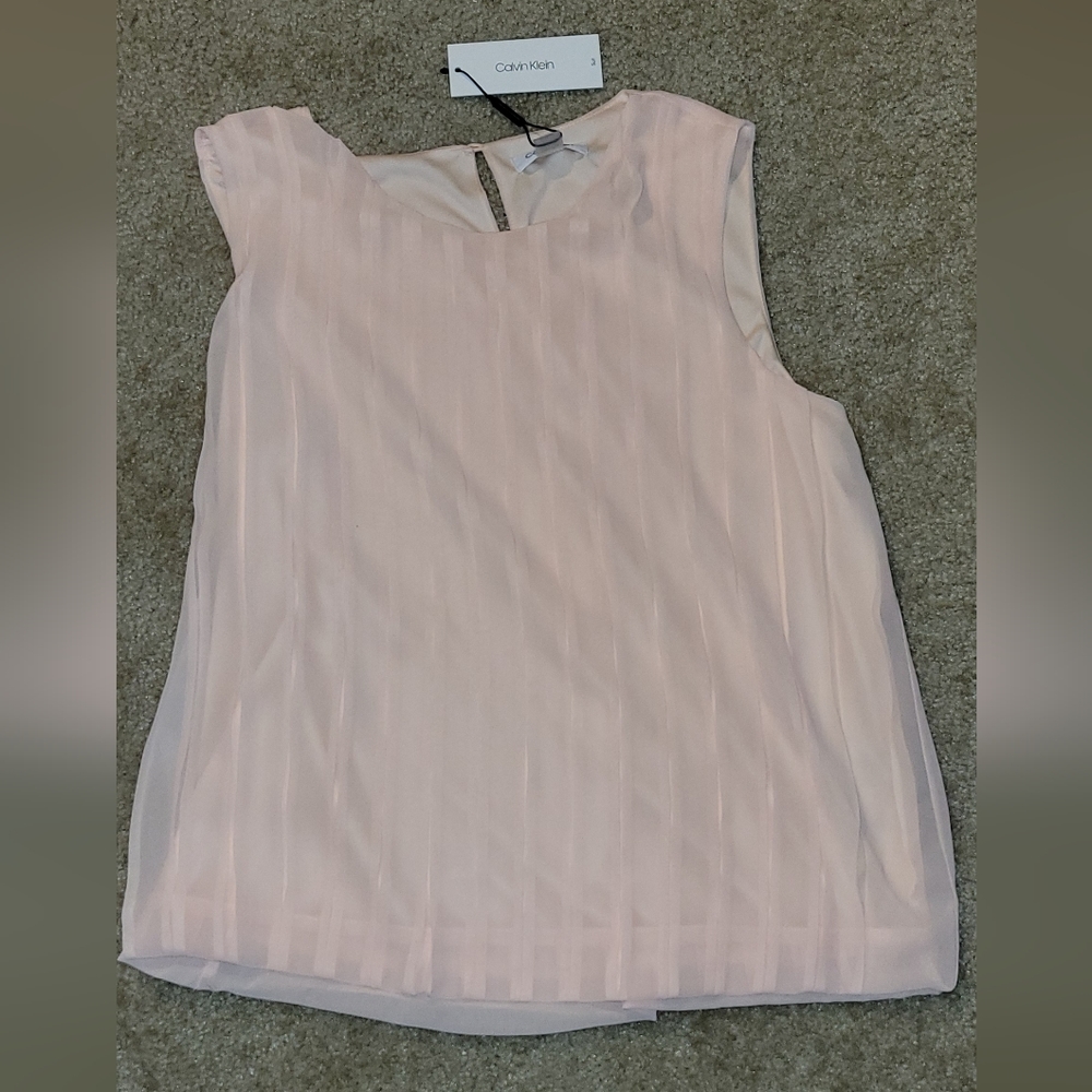 Calvin Klein pink sleeveless blouse, medium